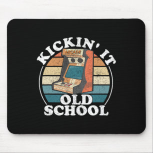 Kickin It Old School Retro 80er Arcade Game Video Mousepad