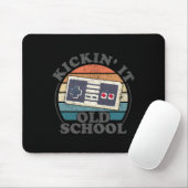 Kickin It Old School Retro 80er Videospiel Gaming  Mousepad (Mit Mouse)