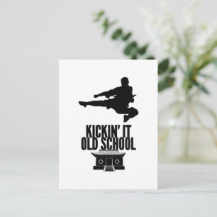 Kickin' It Old School Vertikal Postkarte