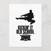 Kickin' It Old School Vertikal Postkarte (Vorderseite)