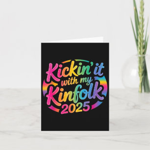 Kickin' It with my Kinfolfolfolk Funny Family Wied Karte