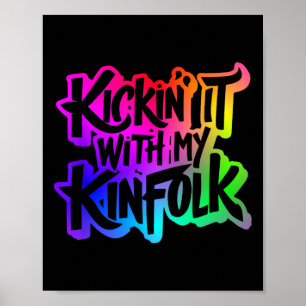 Kickin' It with my Kinfolfolfolk Funny Family Wied Poster