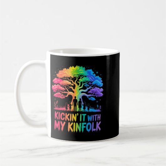Kickin' It With My Kinfolk Funny Family Reunion Kaffeetasse (Links)