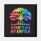 Kickin' It With My Kinfolk Funny Family Reunion Magnet (Vorne)