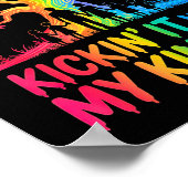 Kickin' It With My Kinfolk Funny Family Reunion  Poster (Ecke)