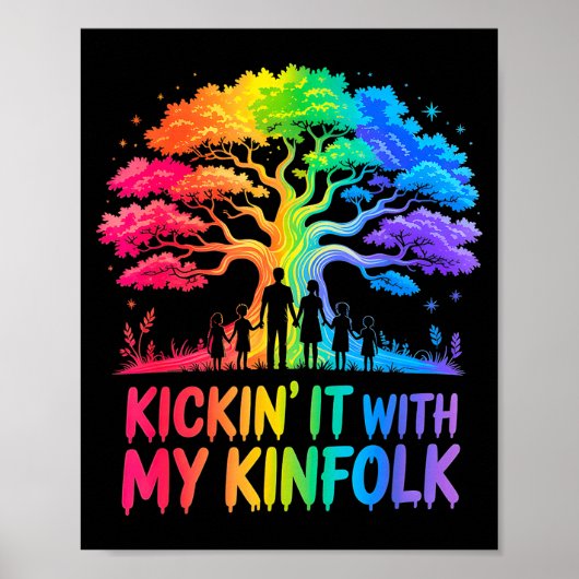 Kickin' It With My Kinfolk Funny Family Reunion  Poster (Vorne)