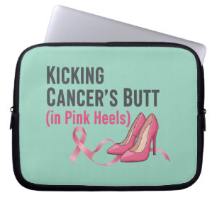 Kicking Cancer’s Arsch in rosafarbenen Absätzen Sa Laptopschutzhülle