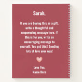 Kicking Cancer's Hintern 2023 Notebook Notizblock (Rückseite)