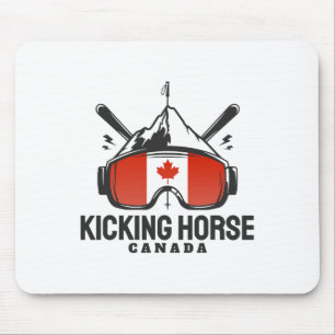 Kicking Horse Canada Ski Retro Skifahren Mousepad