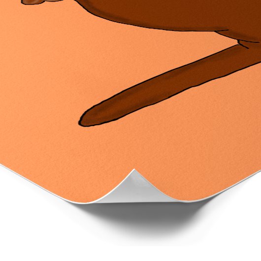 Kicking Kangaroo Poster (Ecke)