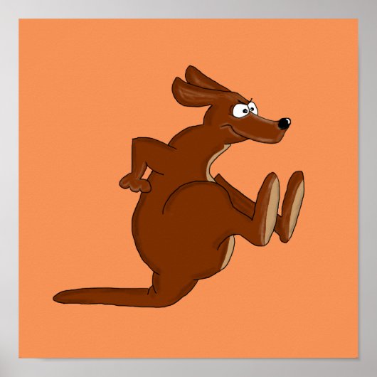 Kicking Kangaroo Poster (Vorne)