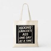 Kicking Krebs Chemotherapie Warrior Survivor Chemo Tragetasche (Rückseite)