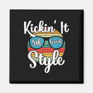Kickin's 5. Klasse Style Zurück in die Schulelemen Magnet