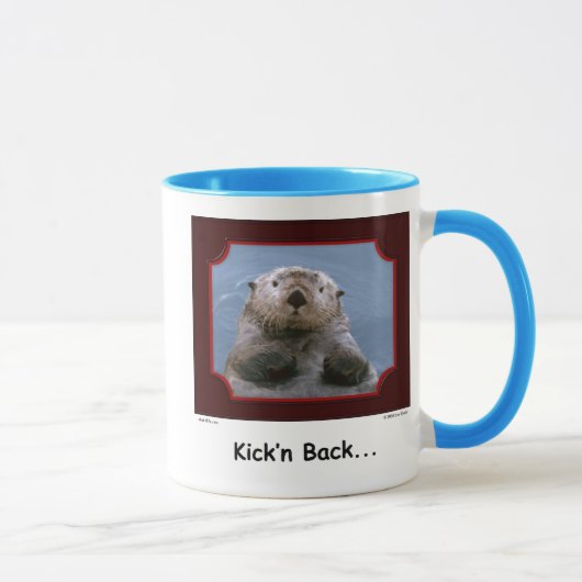 "Kick'n Rückseite!" Seeotter-Tasse Tasse (Rechts)
