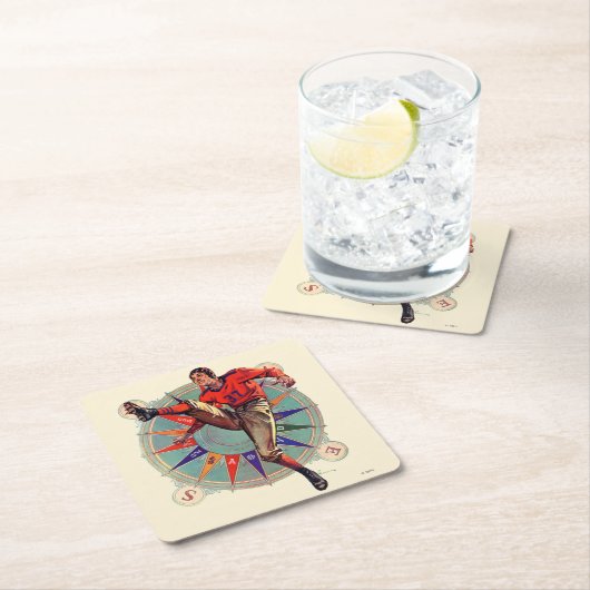 Kickoff Rechteckiger Pappuntersetzer (Vor Ort)