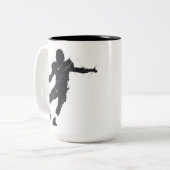 Kickoff Silhouette Zweifarbige Tasse (Vorderseite Links)