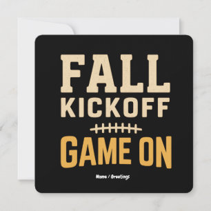 Kickoff-Spiel im Herbst-Retro-Football-Design Einladung