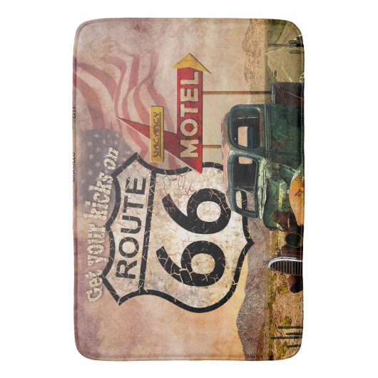 Kicks auf Route 66 Badematte (Vorderseite Vertikal)