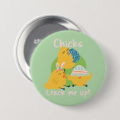 Kick's Crack Me Up! Osterknopf Button (Vorne & Hinten)