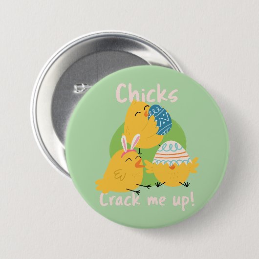 Kick's Crack Me Up! Osterknopf Button (Vorne & Hinten)