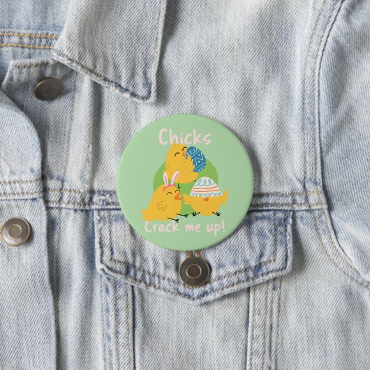 Kick's Crack Me Up! Osterknopf Button (Beispiel)