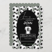 Kickstart der Feier zum 6. Geburtstag Einladung (Vorne/Hinten)