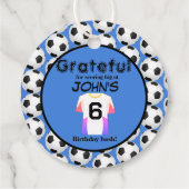 Kickstart der Feier zum 6. Geburtstag Geschenkanhänger (Rückseite)