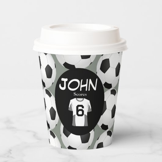 Kickstart der Feier zum 6. Geburtstag Pappbecher (Vorderseite)