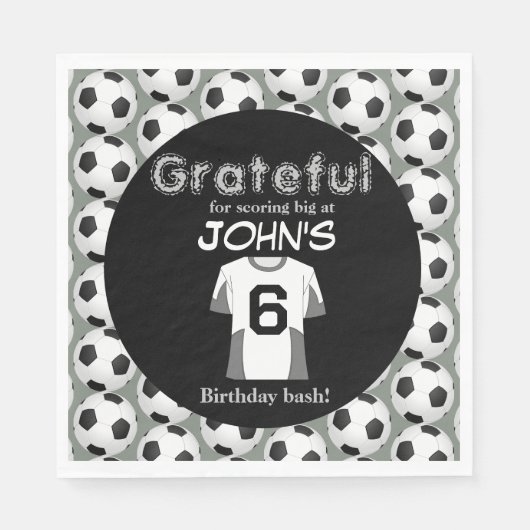 Kickstart der Feier zum 6. Geburtstag Serviette (Vorderseite)