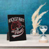Kickstart My Heart Motorrad Art Geschenk Fotoplatte (Seite)