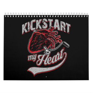 Kickstart My Heart Motorrad Kunst Geschenk Kalender