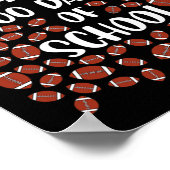 Kickte 100 Tage Fußball-Spieler-Schüler Poster (Ecke)