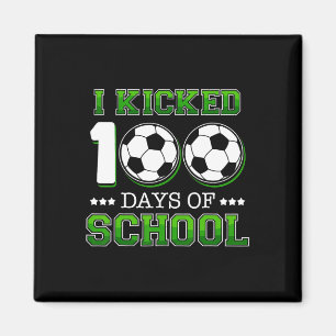 Kickte 100 Tage Schule Fußball Sportboys Magnet