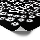 Kickte 100 Tage Schulfußballspielerin Student Co Poster (Ecke)