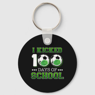 Kickte 100 Tage Schulsoccer-Facebook-Maske Schlüsselanhänger