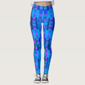 Kicky Spaß-Mode-Leggings --Frauen-Rosa/Blau Leggings (Vorderseite)