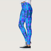 Kicky Spaß-Mode-Leggings --Frauen-Rosa/Blau Leggings (Links)