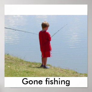 Kid 014, Gone Fishing Poster