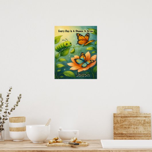 Kid Affirmation: Every Day Is A chance To Grow Poster (Küche)