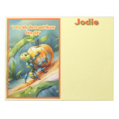 Kid Affirmation: "I Try My Best and Never Give Up" Notizblock (Vorderseite)