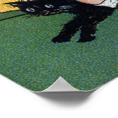 Kid auf Cat und JOL-Signposten Vintag Halloween Poster (Ecke)