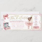 Kid Ballerina Party Ticket Kinderdusche (Vorderseite)