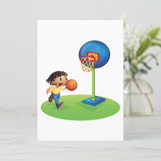 Kid Basketball spielen mit Hoop Fun Sport Einladung