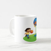 Kid Basketball spielen mit Hoop Fun Sport Kaffeetasse (Vorderseite Links)