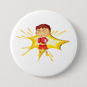 Kid Boxer in Red Gloves and Shorts Button (Vorderseite)