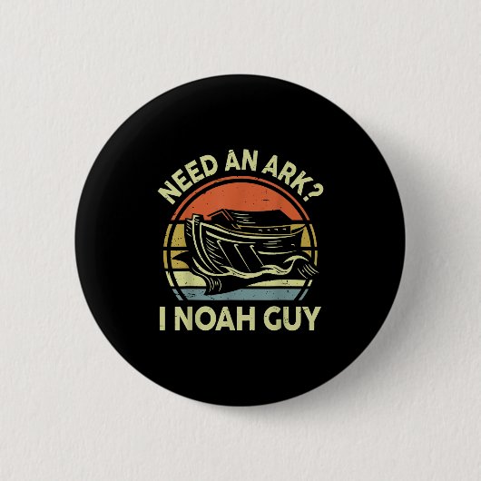 Kid braucht einen Ark I Noah Typ Funny Christlich Button (Vorderseite)