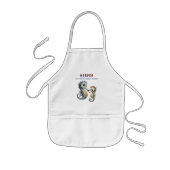 Kid Chef Seepferdchen Ozeanküche Kinderschürze (Vorne)