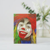 Kid Clown Painting Postkarte (Stehend Vorderseite)