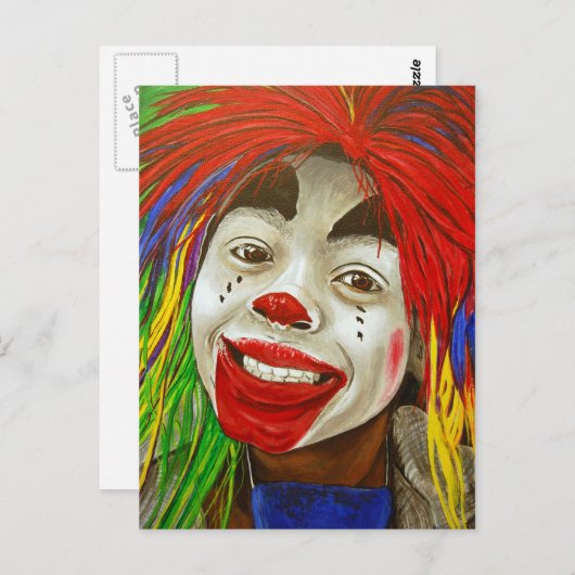 Kid Clown Painting Postkarte (Vorne/Hinten)