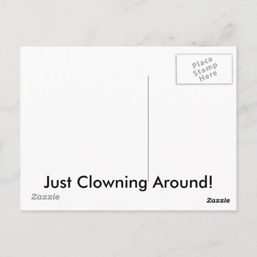 Kid Clown Painting Postkarte (Rückseite)